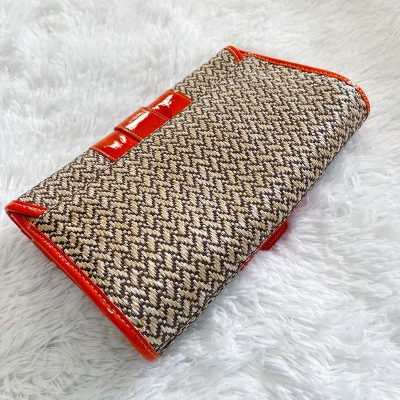 Chinese Laundry Orange & Tan Clutch Bag NWT - Picture 4 of 6